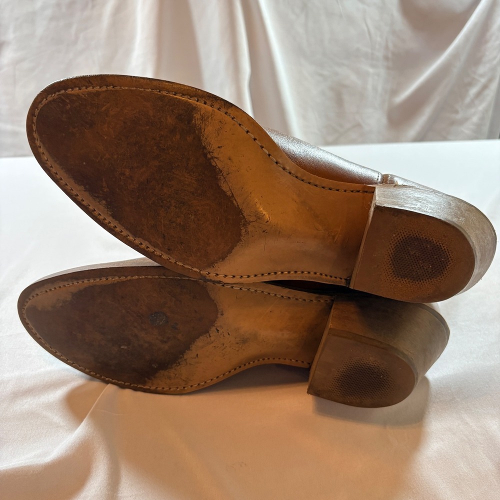 Dingo Western Cowboy Boots Mens 12 D Brown Leather Made in USA Stitch Detail - Picture 5 of 10